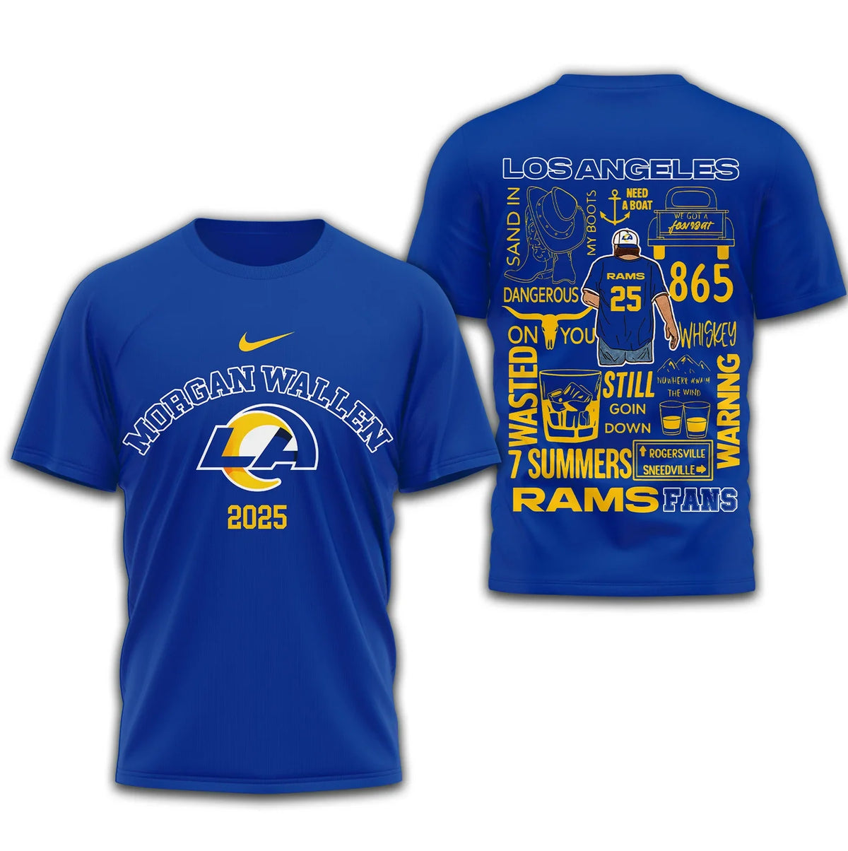 [SPECIAL OFFER] NEW CUSTOMIZED NFL22 LAR LOS ANGELES RAMS T-SHIRT | MULTIPLE COLORS AVAILABLE