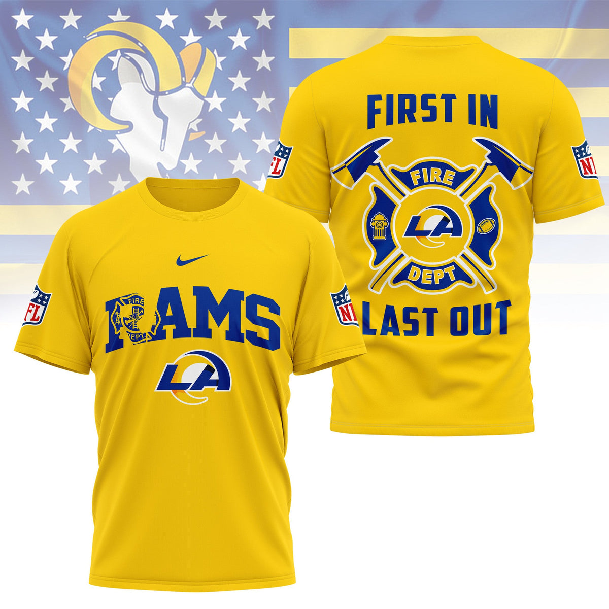 [SPECIAL OFFER] NEW CUSTOMIZED NFL22 LAR LOS ANGELES RAMS T-SHIRT | MULTIPLE COLORS AVAILABLE