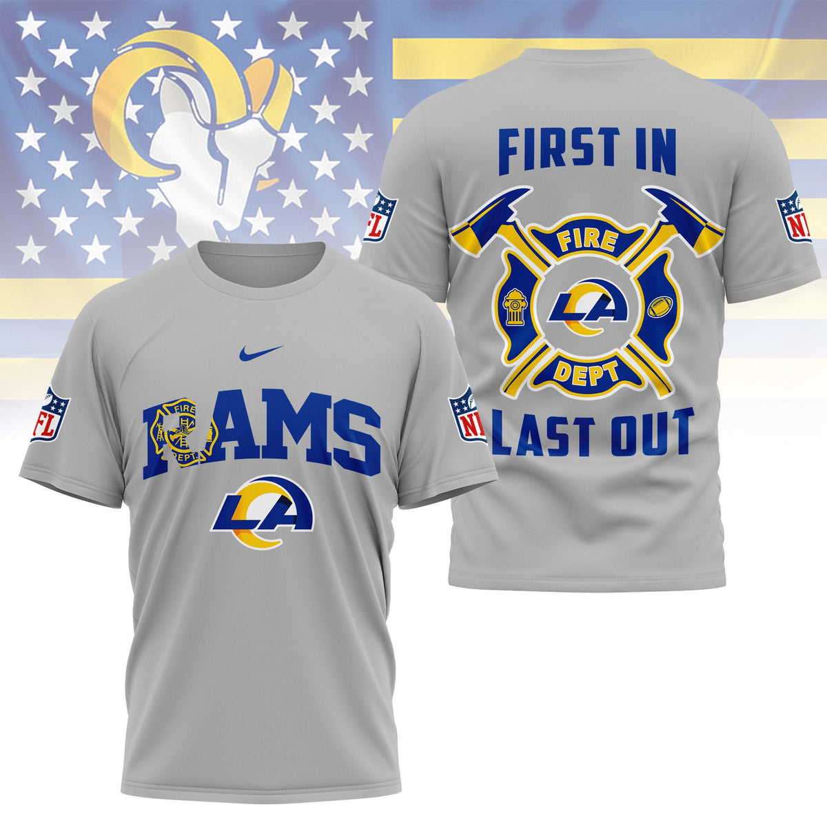 [SPECIAL OFFER] NEW CUSTOMIZED NFL22 LAR LOS ANGELES RAMS T-SHIRT | MULTIPLE COLORS AVAILABLE