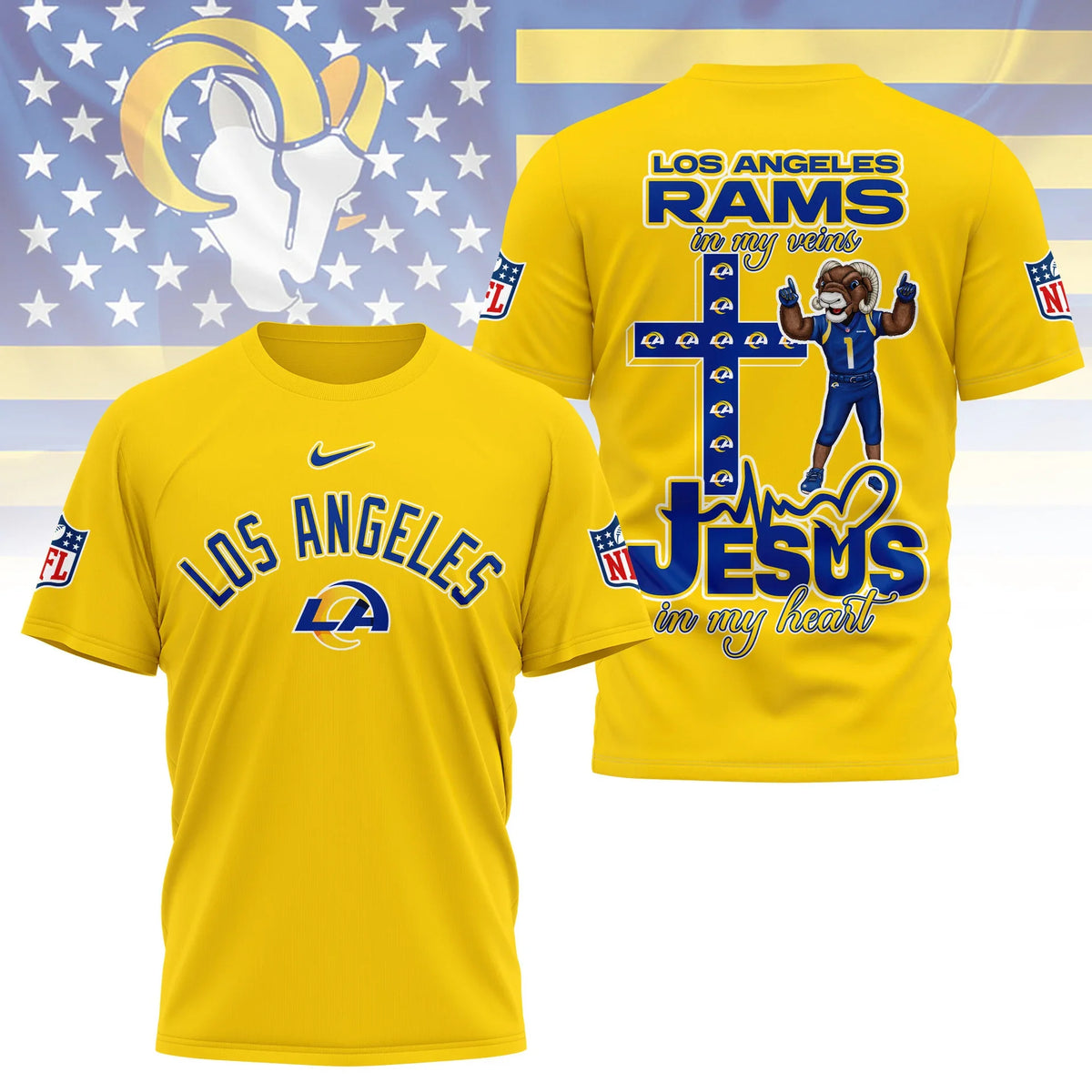 [SPECIAL OFFER] NEW CUSTOMIZED NFL22 LAR LOS ANGELES RAMS T-SHIRT | MULTIPLE COLORS AVAILABLE