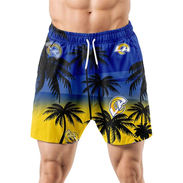 [SPECIAL OFFER] NEW CUSTOMIZED NFL22 LAR LOS ANGELES RAMS UNISEX HAWAIIAN SHIRT & SHORTS SET