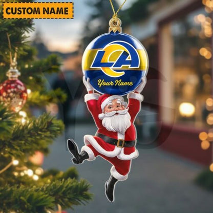 [SPECIAL OFFER] NEW CUSTOMIZED NFL22 LAR LOS ANGELES RAMS CHRISTMAS ACRYLIC ORNAMENT