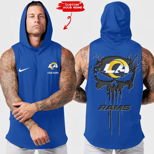 [SPECIAL OFFER] NEW CUSTOMIZED NFL22 LAR LOS ANGELES RAMS HOODED TANK TOP