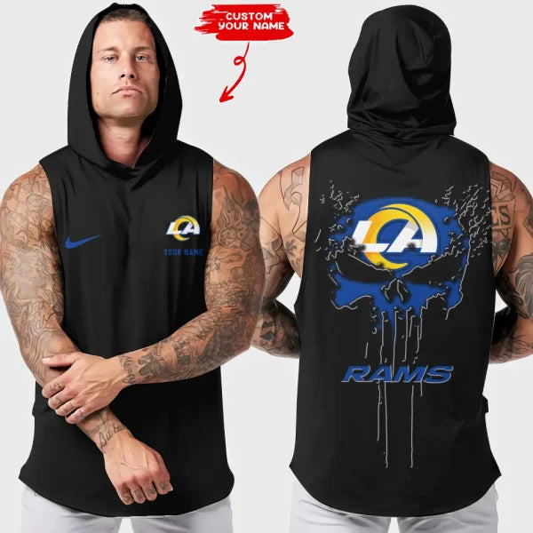 [SPECIAL OFFER] NEW CUSTOMIZED NFL22 LAR LOS ANGELES RAMS HOODED TANK TOP