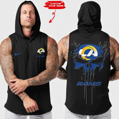 [SPECIAL OFFER] NEW CUSTOMIZED NFL22 LAR LOS ANGELES RAMS HOODED TANK TOP