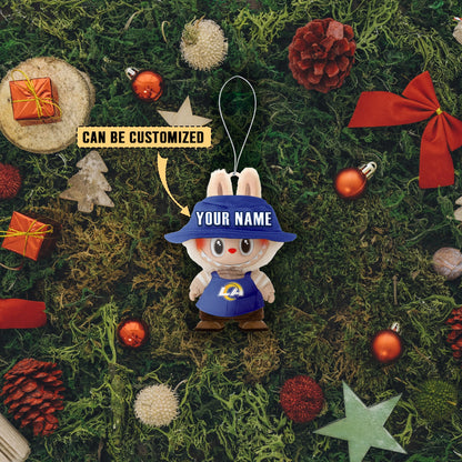 [SPECIAL OFFER] NEW CUSTOMIZED NFL22 LAR LOS ANGELES RAMS LABUBU CHRISTMAS ACRYLIC ORNAMENT