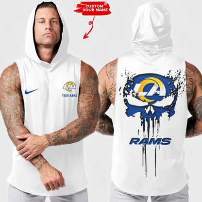 [SPECIAL OFFER] NEW CUSTOMIZED NFL22 LAR LOS ANGELES RAMS HOODED TANK TOP