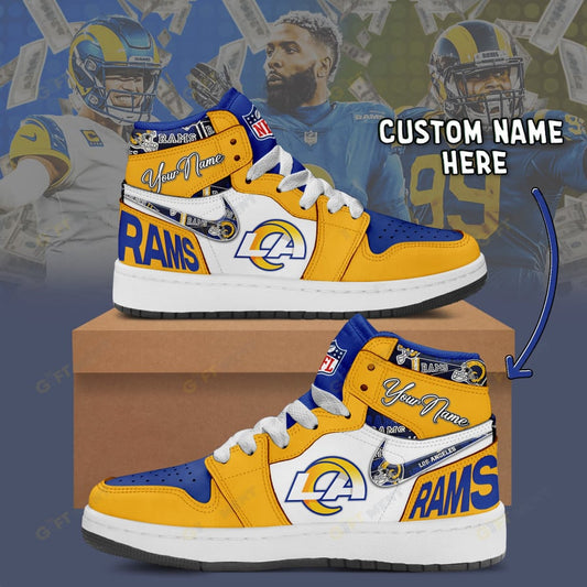 [SPECIAL OFFER] NEW CUSTOMIZED NFL22 LAR LOS ANGELES RAMS AIR JORDAN 1
