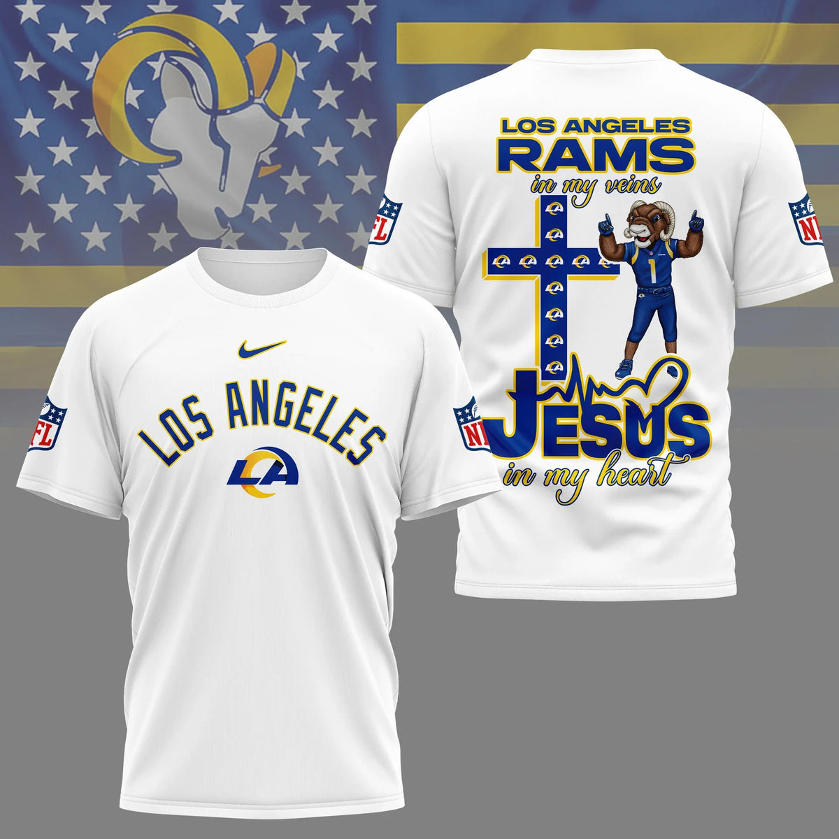 [SPECIAL OFFER] NEW CUSTOMIZED NFL22 LAR LOS ANGELES RAMS T-SHIRT | MULTIPLE COLORS AVAILABLE
