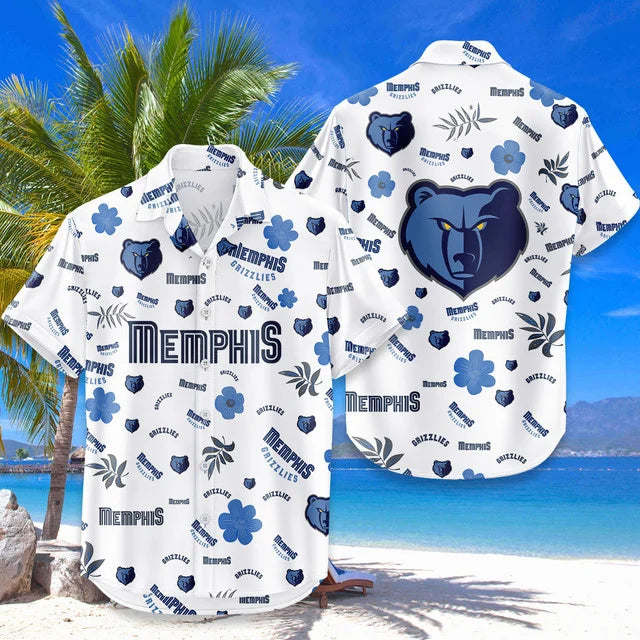 [HOT DEAL] NEW CUSTOMIZED NBA13 MGR MEMPHIS GRIZZLIES UNISEX HAWAIIAN SHIRT & SHORTS SET