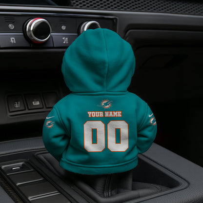 [SPECIAL OFFER] NEW CUSTOMIZED NFL19 MDP MIAMI DOLPHINS AUTOMOTIVE HOODIE SHIFT KNOB COVER