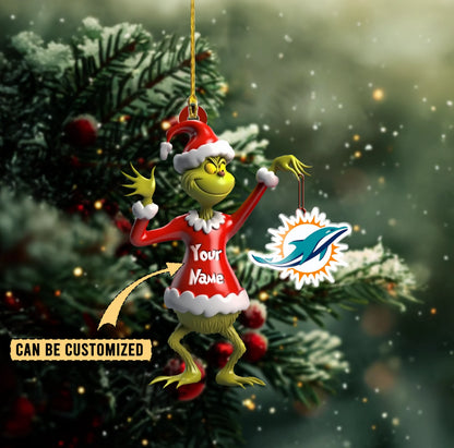 [SPECIAL OFFER] NEW CUSTOMIZED NFL19 MDP MIAMI DOLPHINS CHRISTMAS ACRYLIC ORNAMENT