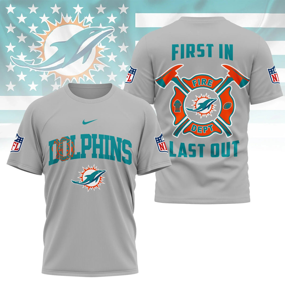 [SPECIAL OFFER] NEW CUSTOMIZED NFL19 MDP MIAMI DOLPHINS T-SHIRT | MULTIPLE COLORS AVAILABLE
