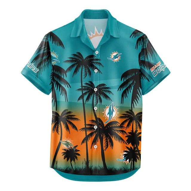 [SPECIAL OFFER] NEW CUSTOMIZED NFL19 MDP MIAMI DOLPHINS UNISEX HAWAIIAN SHIRT & SHORTS SET