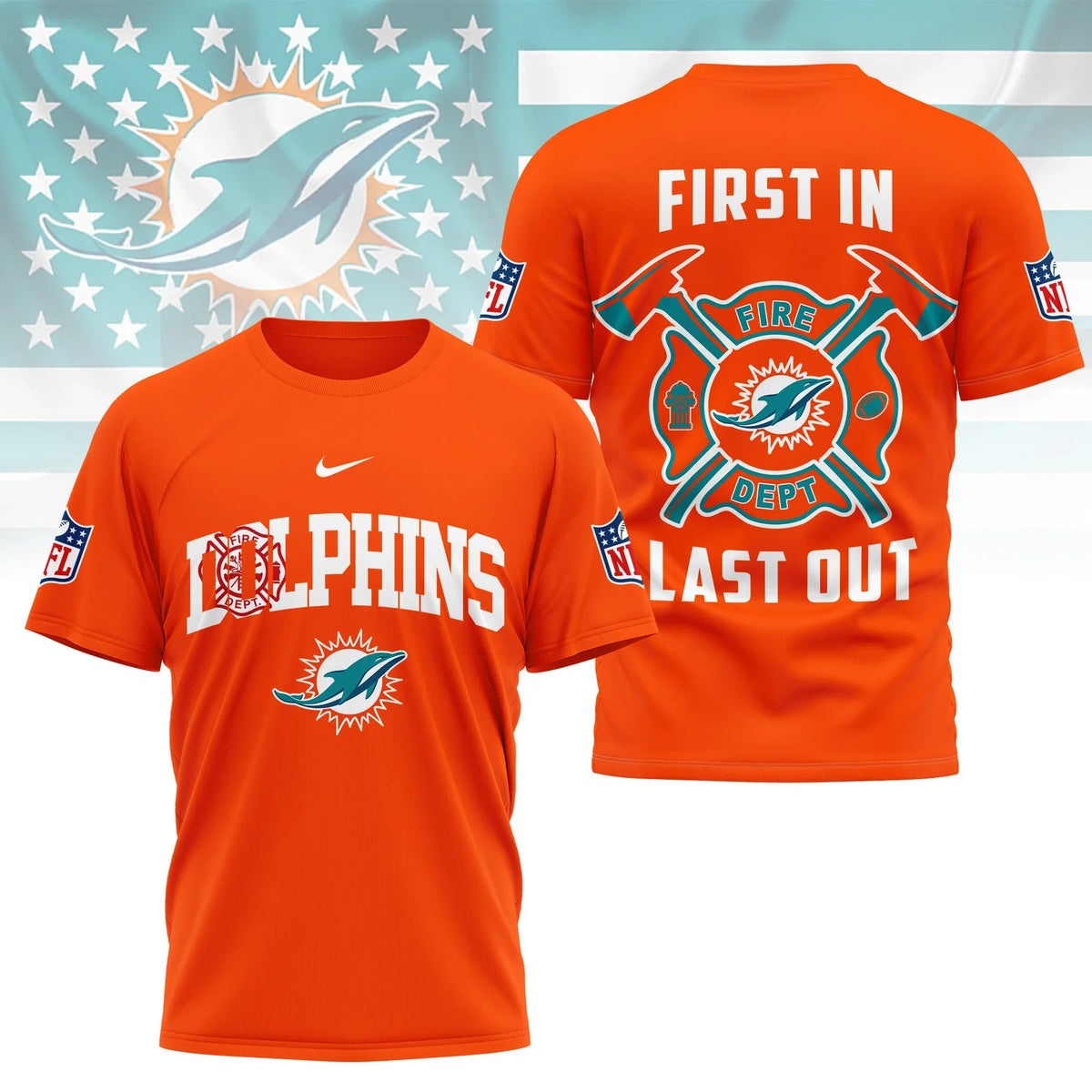 [SPECIAL OFFER] NEW CUSTOMIZED NFL19 MDP MIAMI DOLPHINS T-SHIRT | MULTIPLE COLORS AVAILABLE