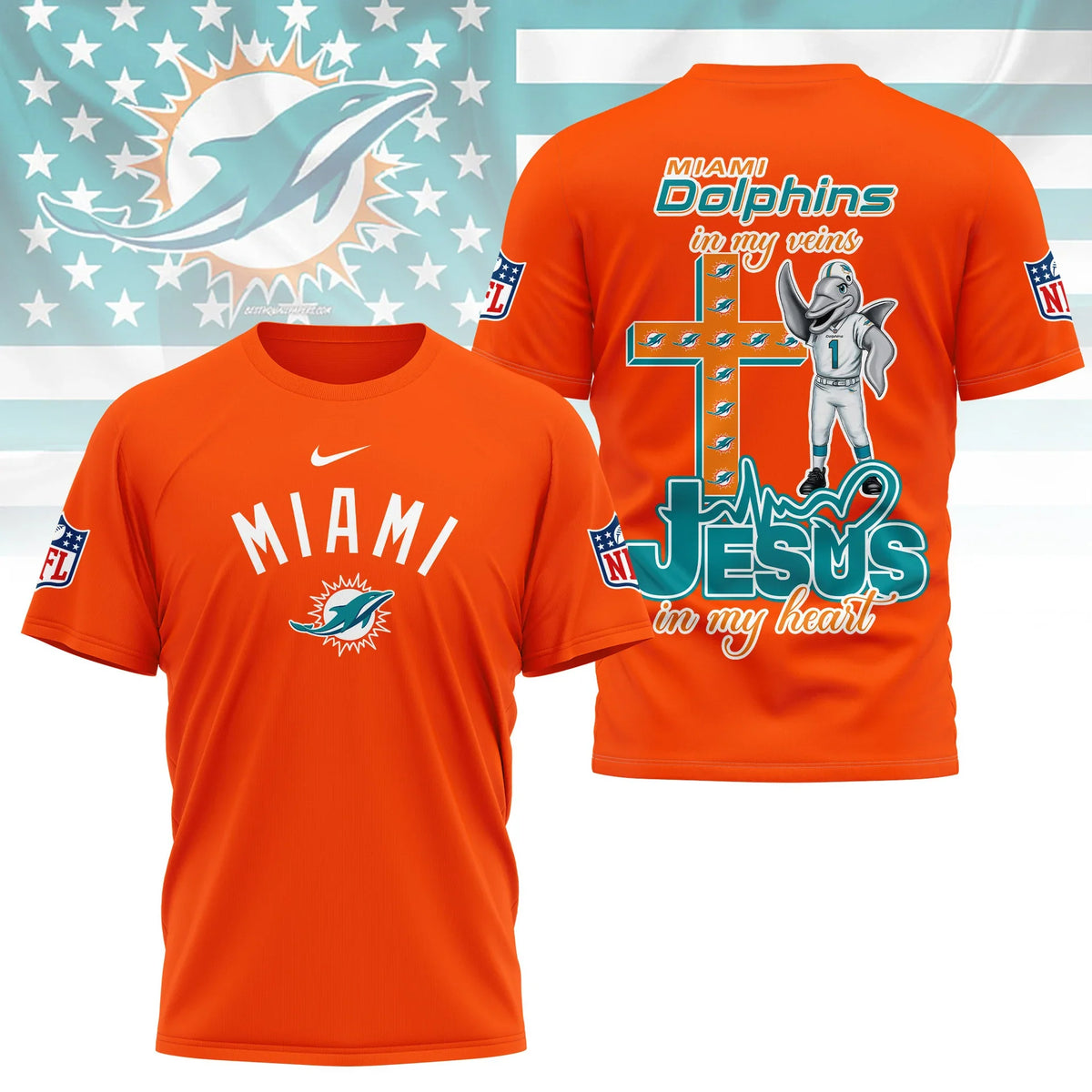 [SPECIAL OFFER] NEW CUSTOMIZED NFL19 MDP MIAMI DOLPHINS T-SHIRT | MULTIPLE COLORS AVAILABLE