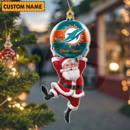 [SPECIAL OFFER] NEW CUSTOMIZED NFL19 MDP MIAMI DOLPHINS CHRISTMAS ACRYLIC ORNAMENT