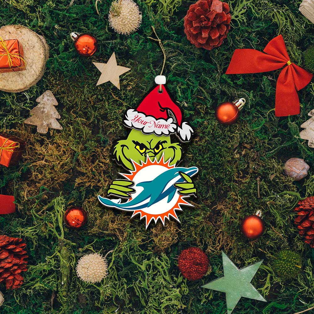 [SPECIAL OFFER] NEW CUSTOMIZED NFL19 MDP MIAMI DOLPHINS CHRISTMAS ACRYLIC ORNAMENT