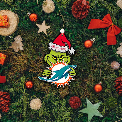 [SPECIAL OFFER] NEW CUSTOMIZED NFL19 MDP MIAMI DOLPHINS CHRISTMAS ACRYLIC ORNAMENT