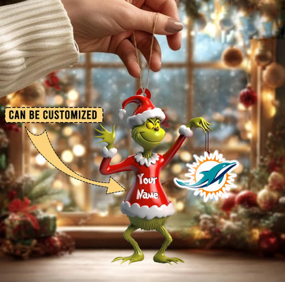 [SPECIAL OFFER] NEW CUSTOMIZED NFL19 MDP MIAMI DOLPHINS CHRISTMAS ACRYLIC ORNAMENT