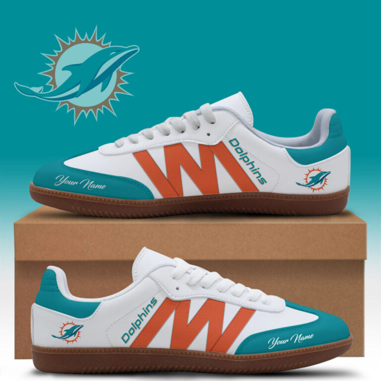 [SPECIAL OFFER] NEW CUSTOMIZED NFL19 MDP MIAMI DOLPHINS CLASSIC SNEAKERS