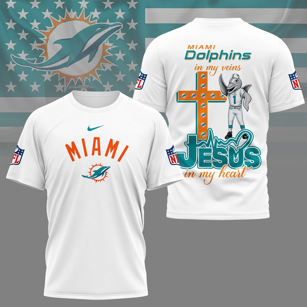 [SPECIAL OFFER] NEW CUSTOMIZED NFL19 MDP MIAMI DOLPHINS T-SHIRT | MULTIPLE COLORS AVAILABLE
