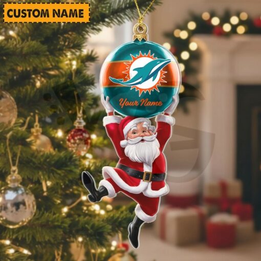 [SPECIAL OFFER] NEW CUSTOMIZED NFL19 MDP MIAMI DOLPHINS CHRISTMAS ACRYLIC ORNAMENT