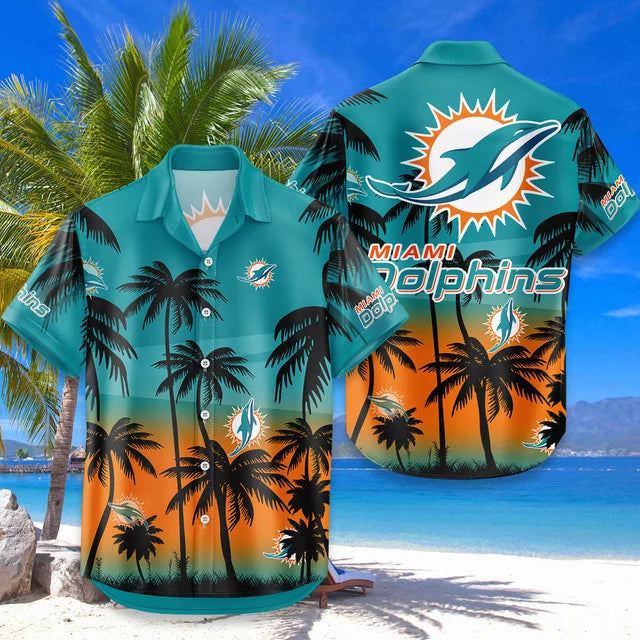[SPECIAL OFFER] NEW CUSTOMIZED NFL19 MDP MIAMI DOLPHINS UNISEX HAWAIIAN SHIRT & SHORTS SET