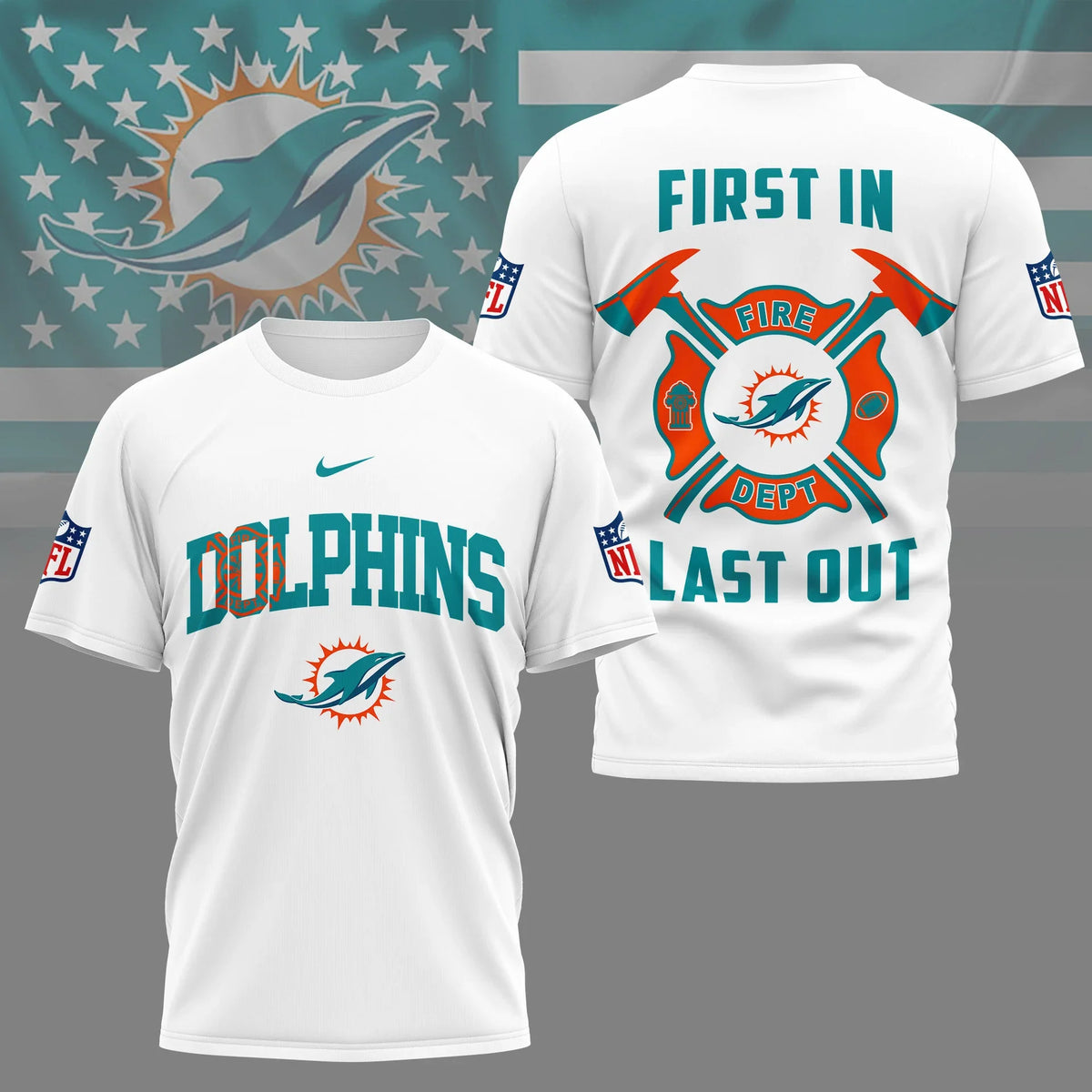 [SPECIAL OFFER] NEW CUSTOMIZED NFL19 MDP MIAMI DOLPHINS T-SHIRT | MULTIPLE COLORS AVAILABLE