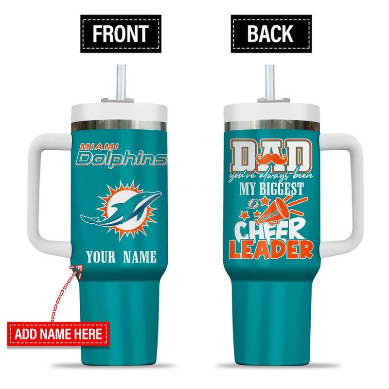 [SPECIAL OFFER] NEW CUSTOMIZED NFL19 MDP MIAMI DOLPHINS 40OZ TUMBLER