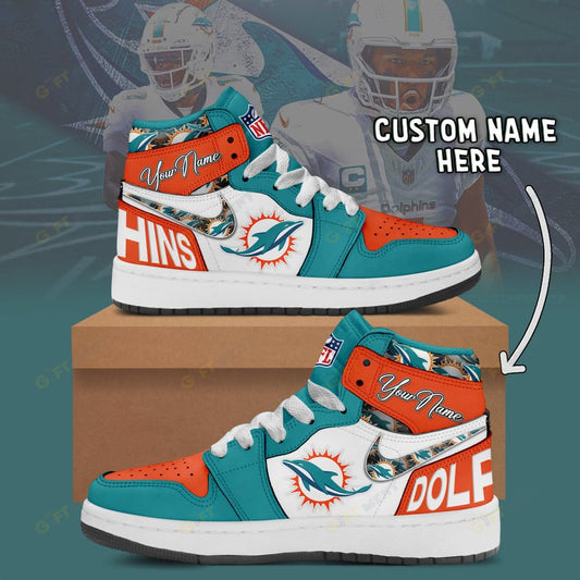 [SPECIAL OFFER] NEW CUSTOMIZED NFL19 MDP MIAMI DOLPHINS AIR JORDAN 1