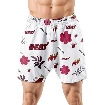 [HOT DEAL] NEW CUSTOMIZED NBA20 MHE MIAMI HEAT UNISEX HAWAIIAN SHIRT & SHORTS SET
