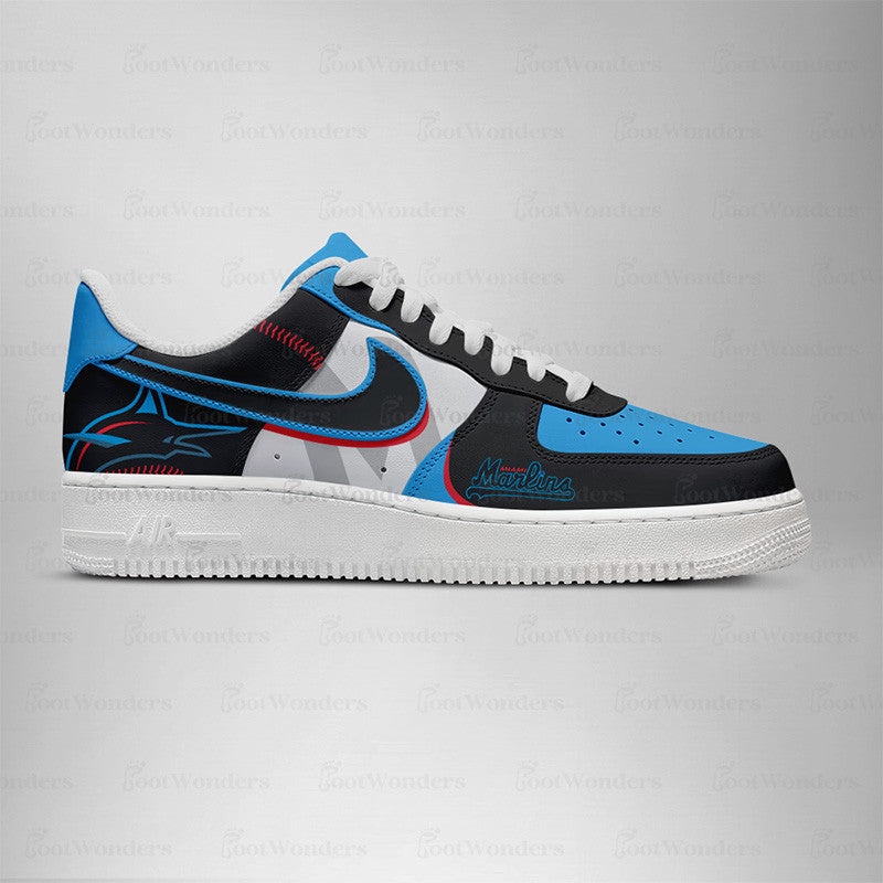 [FLASH SALE] NEW CUSTOMIZED MLB20 MI MARLINS AF1 SHOES