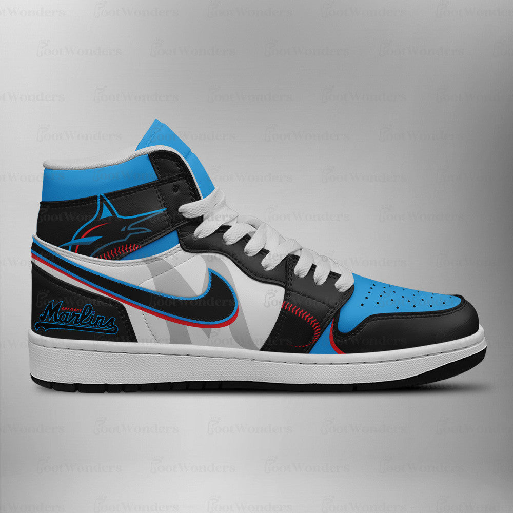 [FLASH SALE] NEW CUSTOMIZED MLB20 MI MARLINS AIR JORDAN SNEAKERS