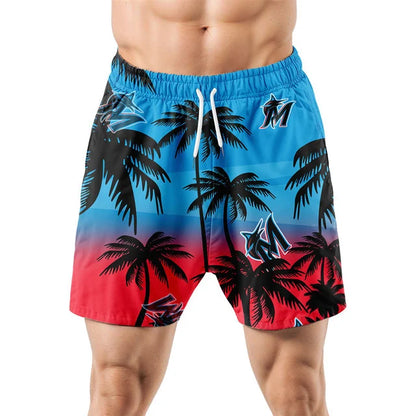 [FLASH SALE] NEW CUSTOMIZED MLB20 MMS MIAMI MARLINS UNISEX HAWAIIAN SHIRT & SHORTS SET