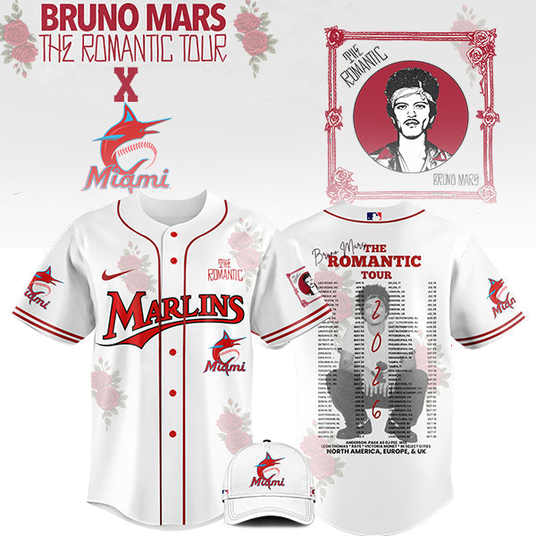[FLASH SALE] NEW CUSTOMIZED MLB20 MI MARLINS x BRUNO MARS BASEBALL JERSEY
