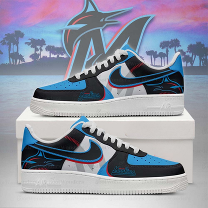 [FLASH SALE] NEW CUSTOMIZED MLB20 MI MARLINS AF1 SHOES