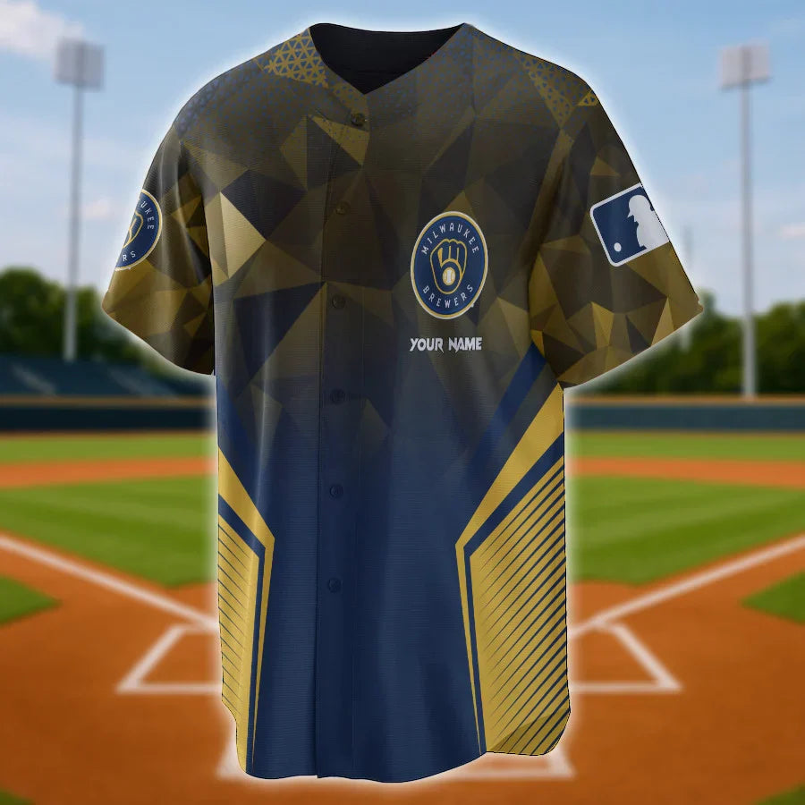 [FLASH SALE] NEW CUSTOMIZED MLB15 MW BREWERS BASEBALL JERSEY