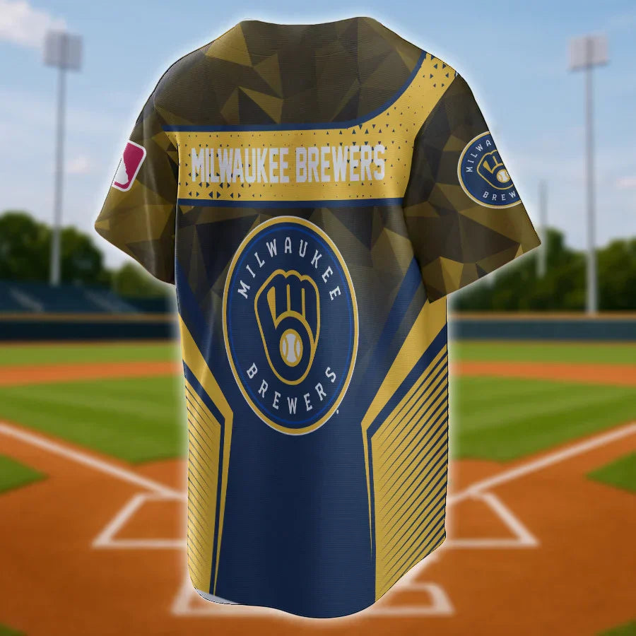 [FLASH SALE] NEW CUSTOMIZED MLB15 MW BREWERS BASEBALL JERSEY