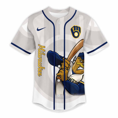 [FLASH SALE] NEW CUSTOMIZED MLB15 MW BREWERS BASEBALL JERSEY