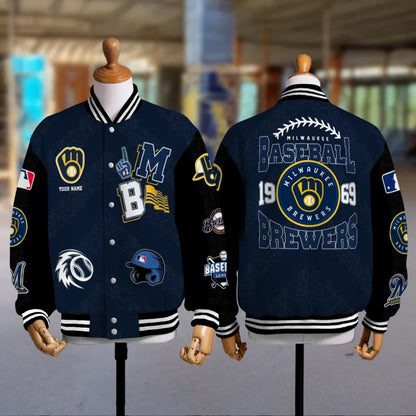 [FLASH SALE] NEW CUSTOMIZED MLB15 MBS MILWAUKEE BREWERS UNISEX T-SHIRT, POLO, HOODIE & JACKETS