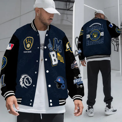 [FLASH SALE] NEW CUSTOMIZED MLB15 MBS MILWAUKEE BREWERS UNISEX T-SHIRT, POLO, HOODIE & JACKETS