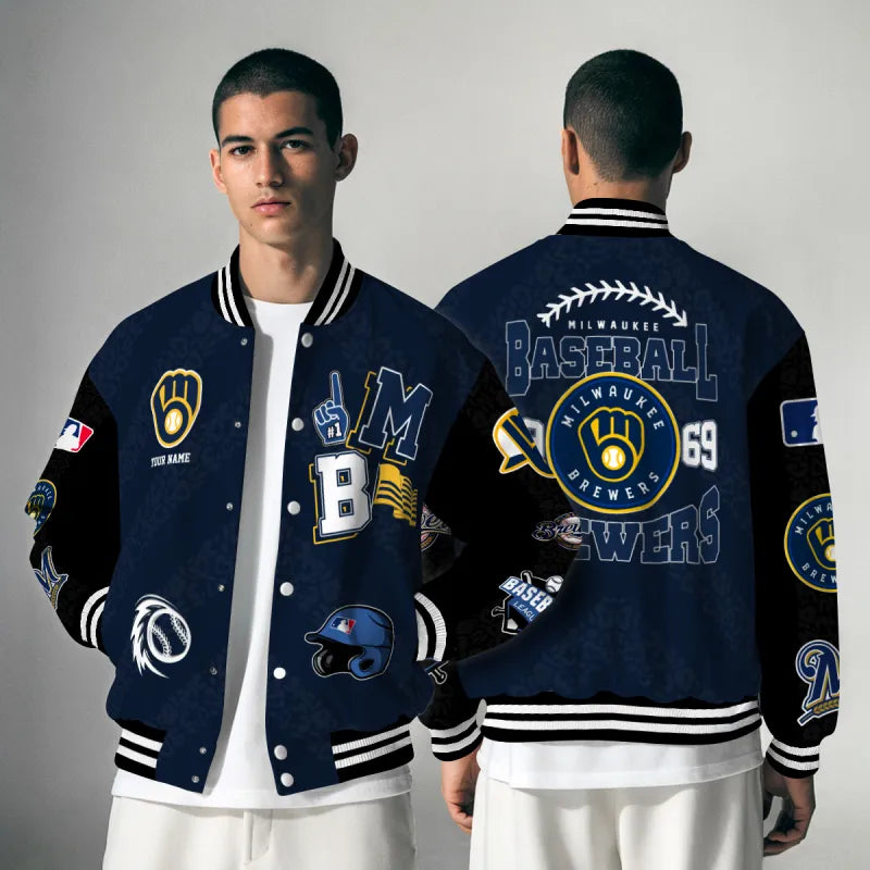 [FLASH SALE] NEW CUSTOMIZED MLB15 MBS MILWAUKEE BREWERS UNISEX T-SHIRT, POLO, HOODIE & JACKETS