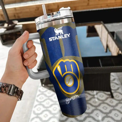 [FLASH SALE] NEW CUSTOMIZED MLB15 MBS MILWAUKEE BREWERS 40OZ TUMBLER
