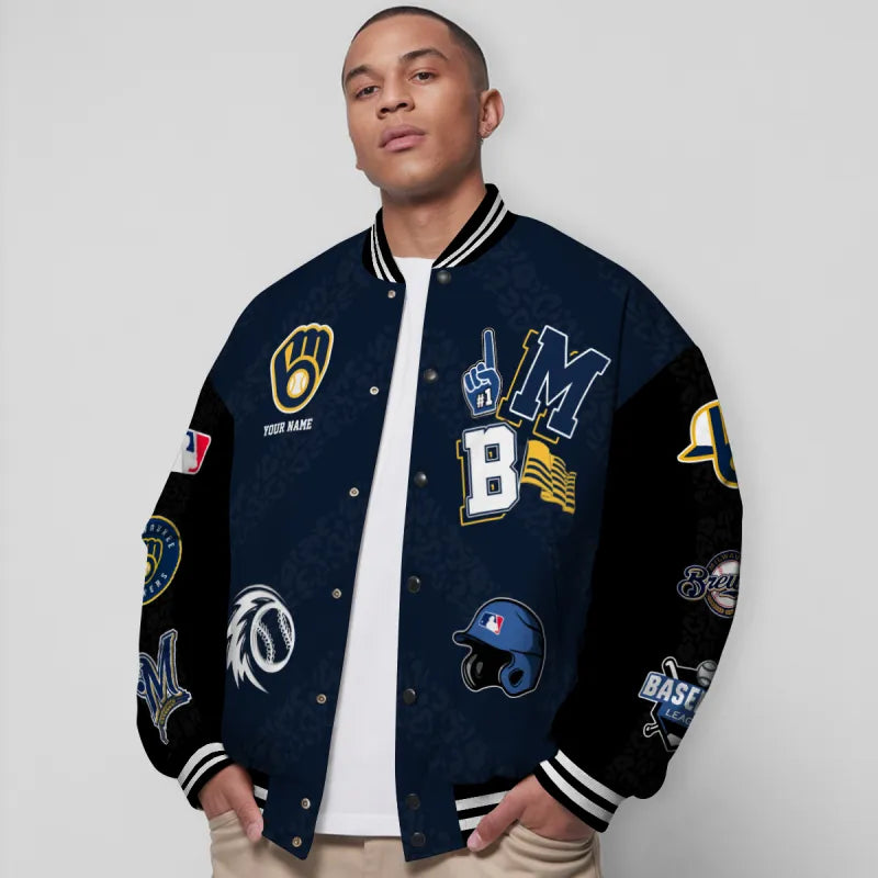 [FLASH SALE] NEW CUSTOMIZED MLB15 MBS MILWAUKEE BREWERS UNISEX T-SHIRT, POLO, HOODIE & JACKETS