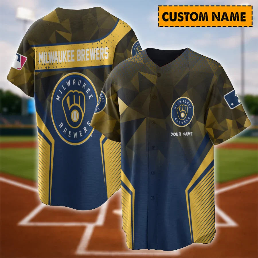[FLASH SALE] NEW CUSTOMIZED MLB15 MW BREWERS BASEBALL JERSEY