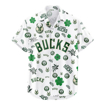[HOT DEAL] NEW CUSTOMIZED NBA11 MBU MILWAUKEE BUCKS UNISEX HAWAIIAN SHIRT & SHORTS SET