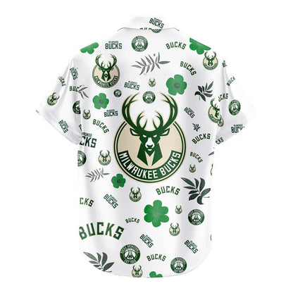 [HOT DEAL] NEW CUSTOMIZED NBA11 MBU MILWAUKEE BUCKS UNISEX HAWAIIAN SHIRT & SHORTS SET
