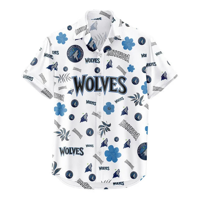 [HOT DEAL] NEW CUSTOMIZED NBA05 MTW MINNESOTA TIMBERWOLVES UNISEX HAWAIIAN SHIRT & SHORTS SET