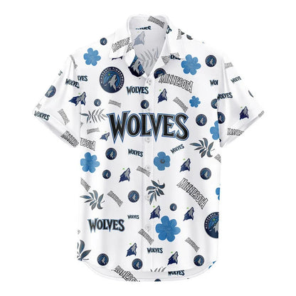 [HOT DEAL] NEW CUSTOMIZED NBA05 MTW MINNESOTA TIMBERWOLVES UNISEX HAWAIIAN SHIRT & SHORTS SET
